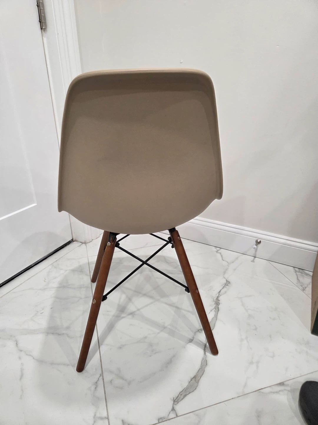 Beige Mid-Century Modern Style Dining Chair - photo 3