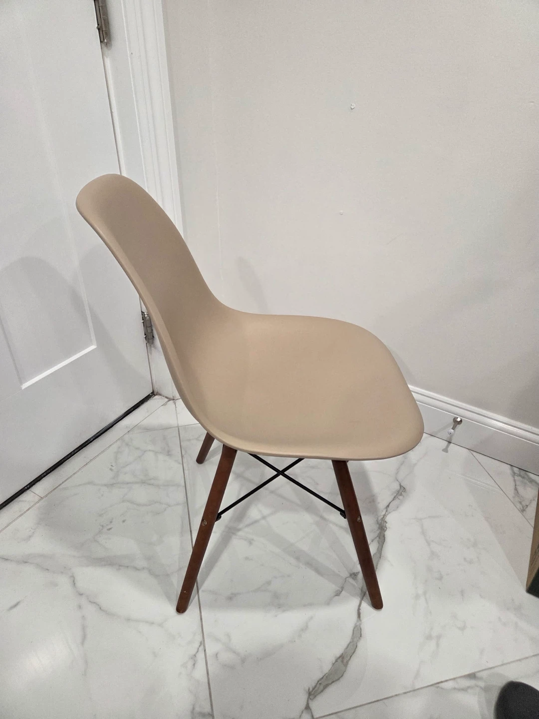 Beige Mid-Century Modern Style Dining Chair - photo 2