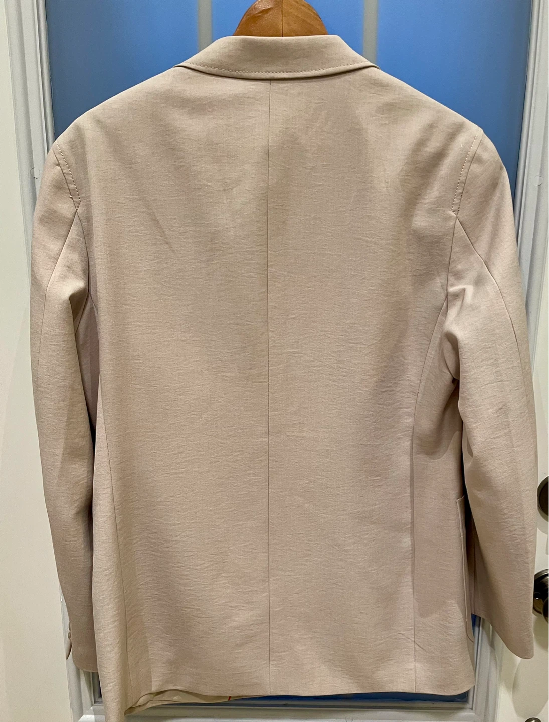 Men's Beige Linen Blend Blazer - photo 4