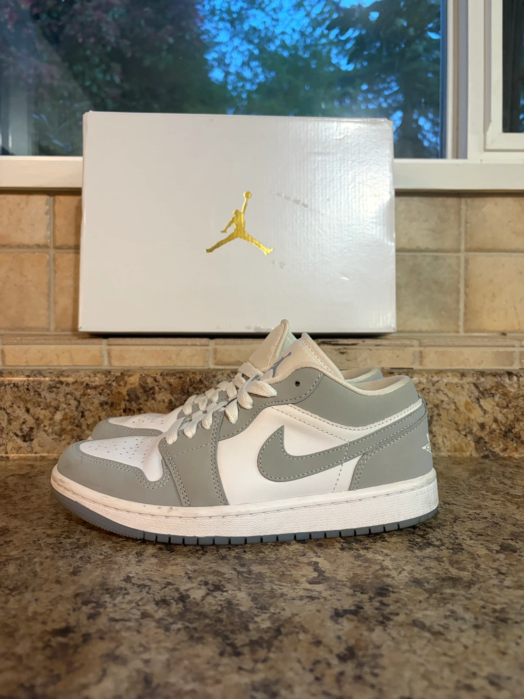 Air Jordan 1 Low SE White Grey Sneakers - photo 3
