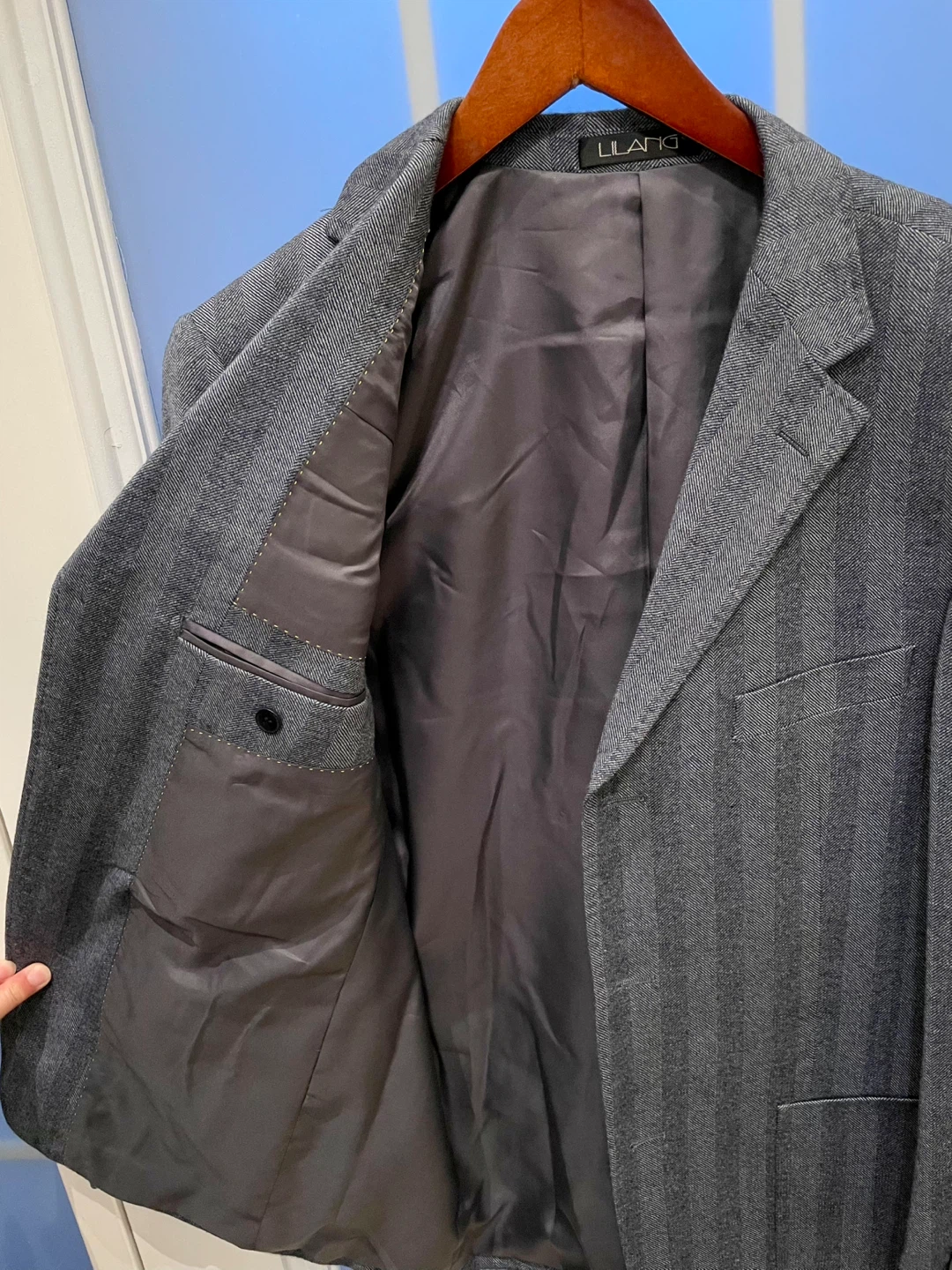 LILARKI Men's Grey Blazer - photo 4