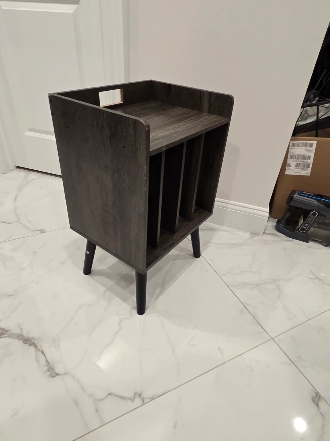 Record Storage Shelf with Mid-Century Style Legs - photo 4