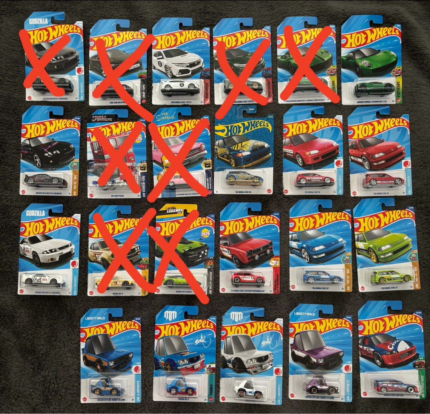Hot Wheels Assorted Die-Cast Cars For Sale or For Trade