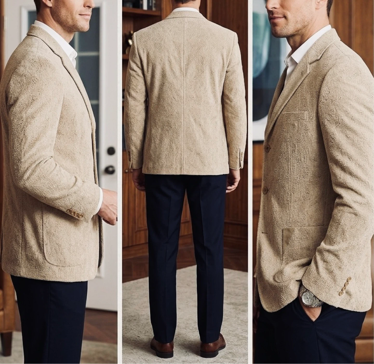 Tan Textured Blazer