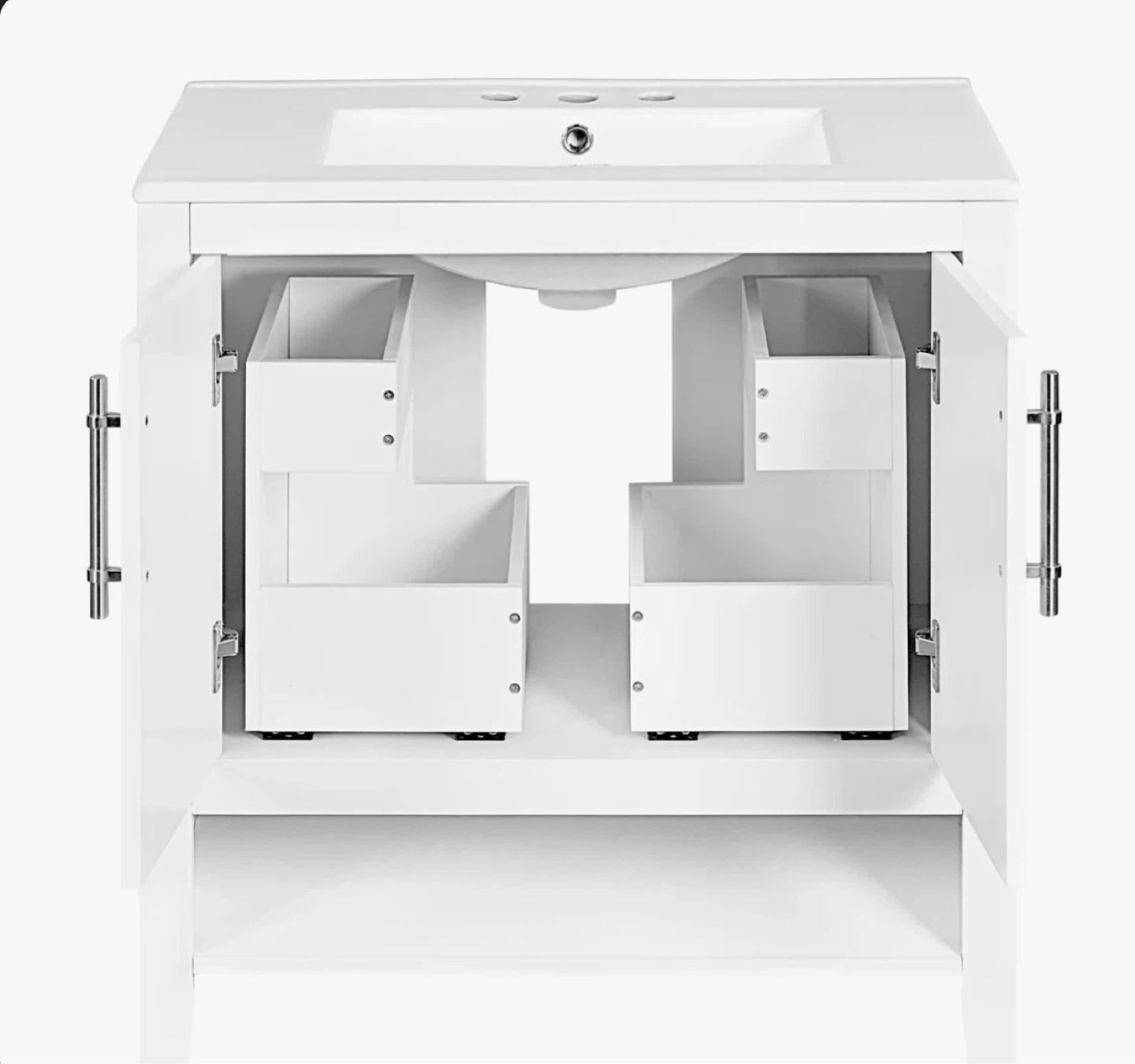 Wrought Studio 30" White Bathroom Vanity Unit with Sink - photo 5