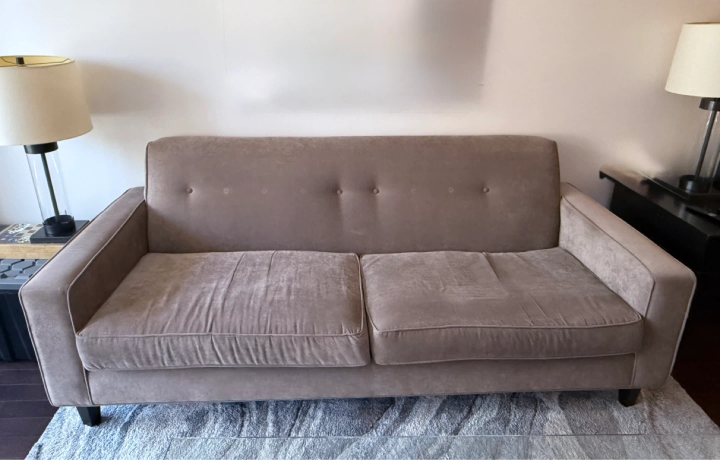 Beige Three-Seater Sofa
