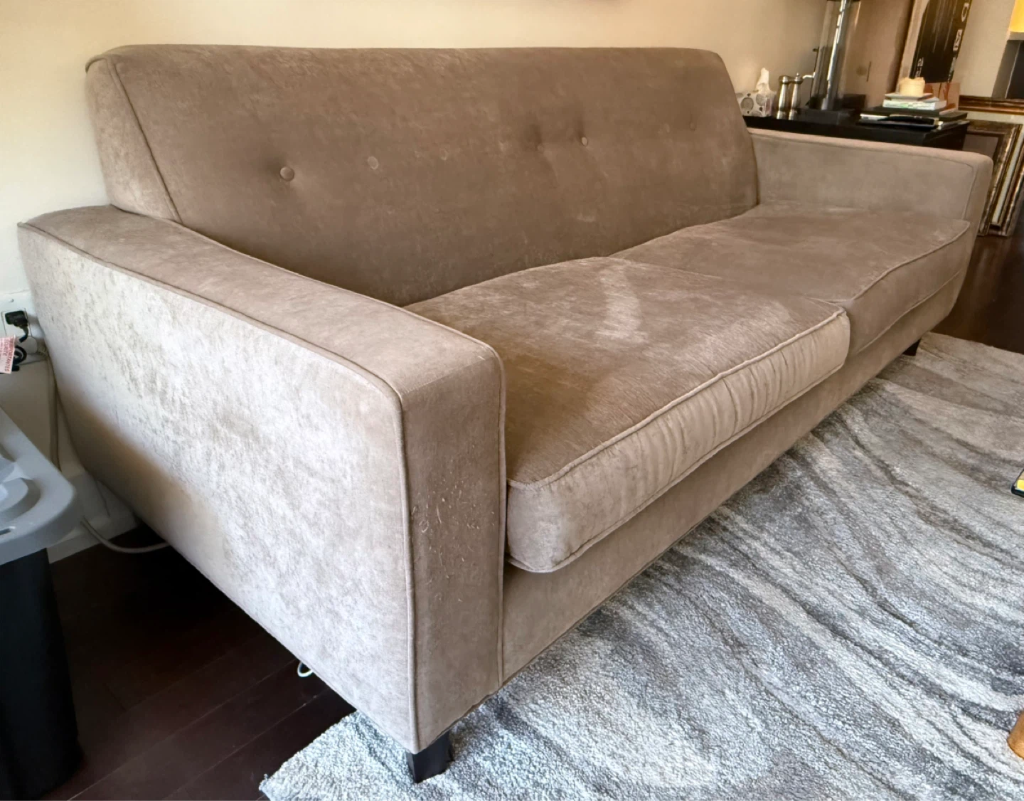 Beige Three-Seater Sofa - photo 3