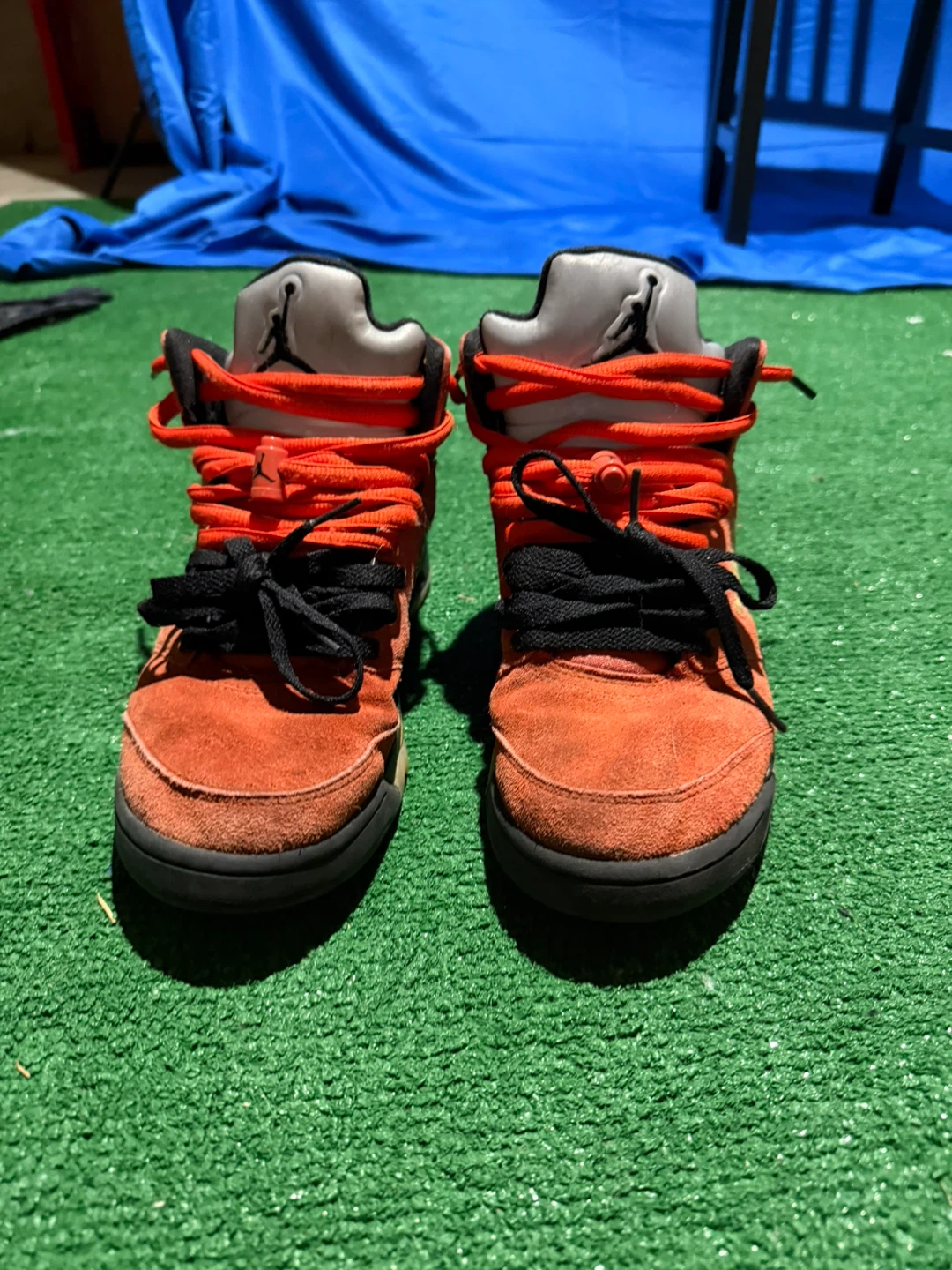 Air Jordan 5 Retro Orange Suede Dunk on Mars Sneakers - photo 4