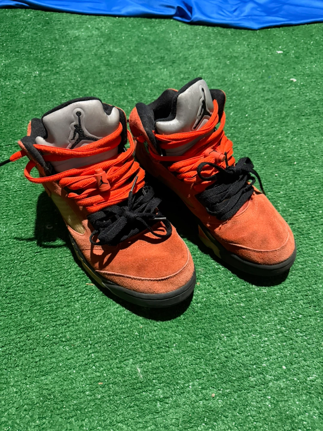 Air Jordan 5 Retro Orange Suede Dunk on Mars Sneakers