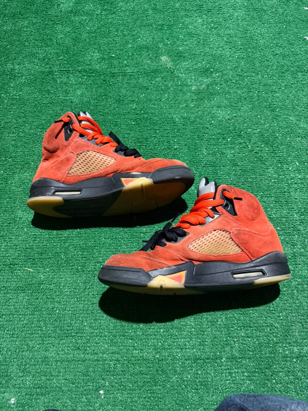 Air Jordan 5 Retro Orange Suede Dunk on Mars Sneakers - photo 2