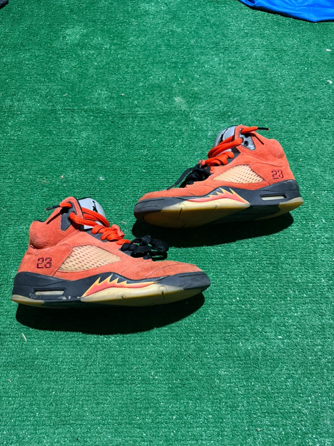 Air Jordan 5 Retro Orange Suede Dunk on Mars Sneakers - photo 3