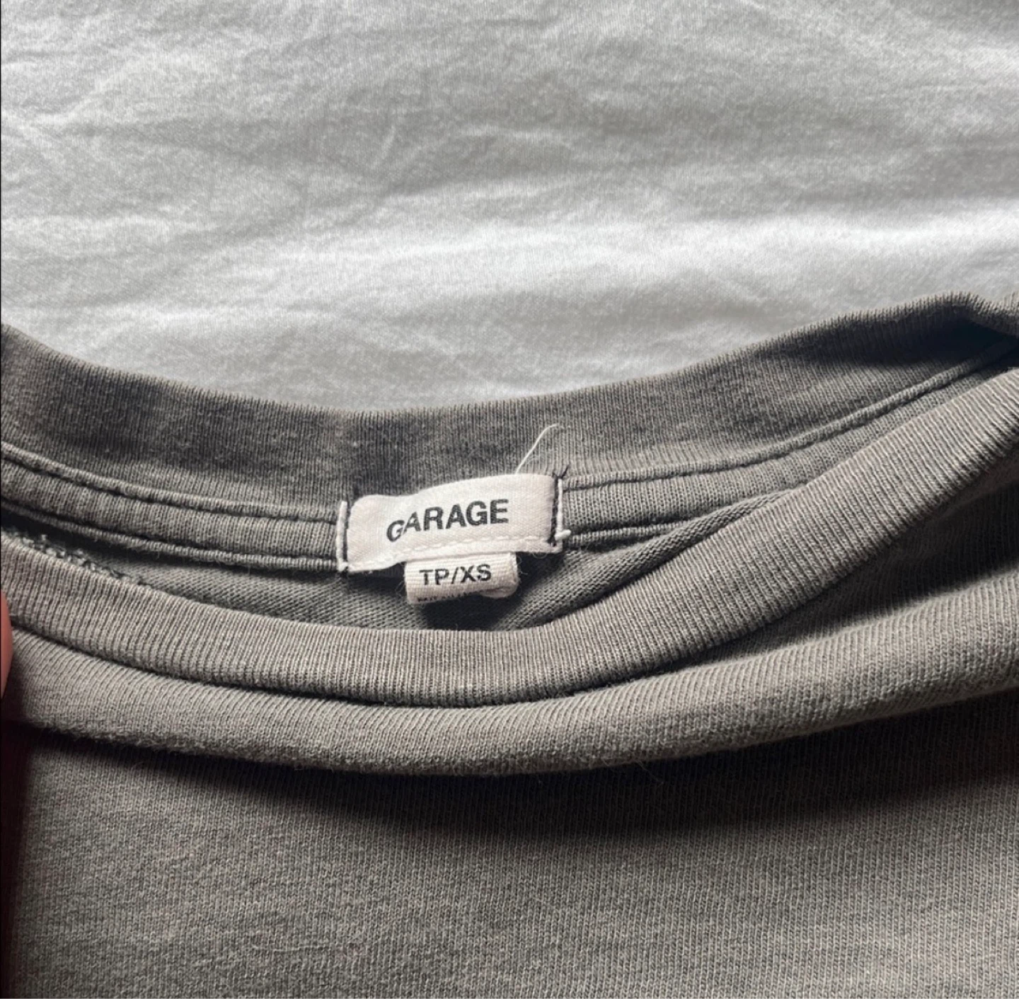 Garage Grey Cropped T-Shirt - photo 2