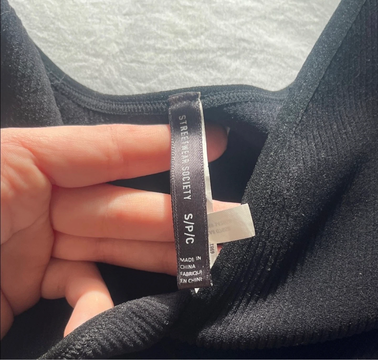 STREETWEAR SOCIETY Black Ribbed Twist Crop Top - photo 2
