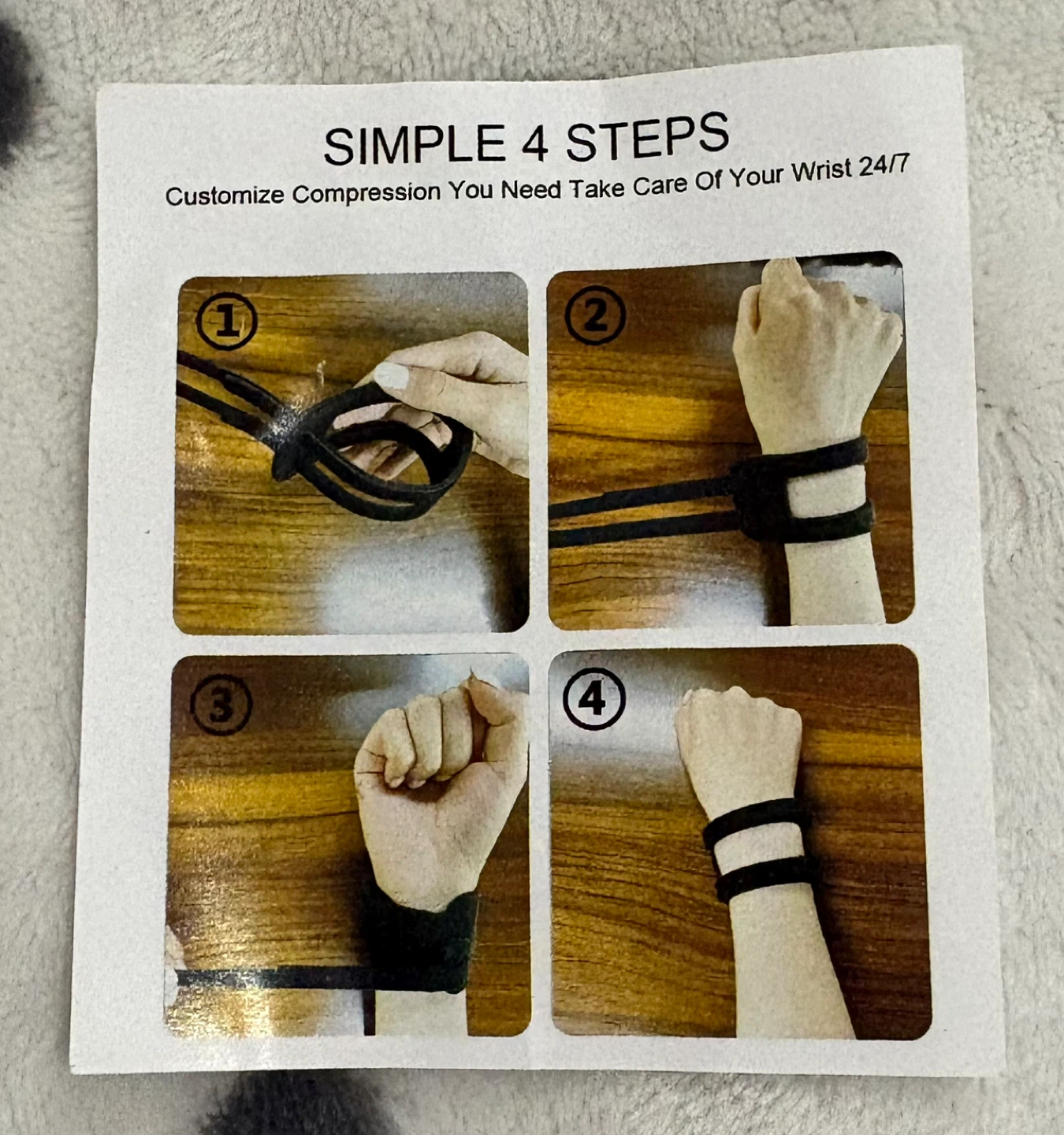 Adjustable Black Wrist Brace - photo 3