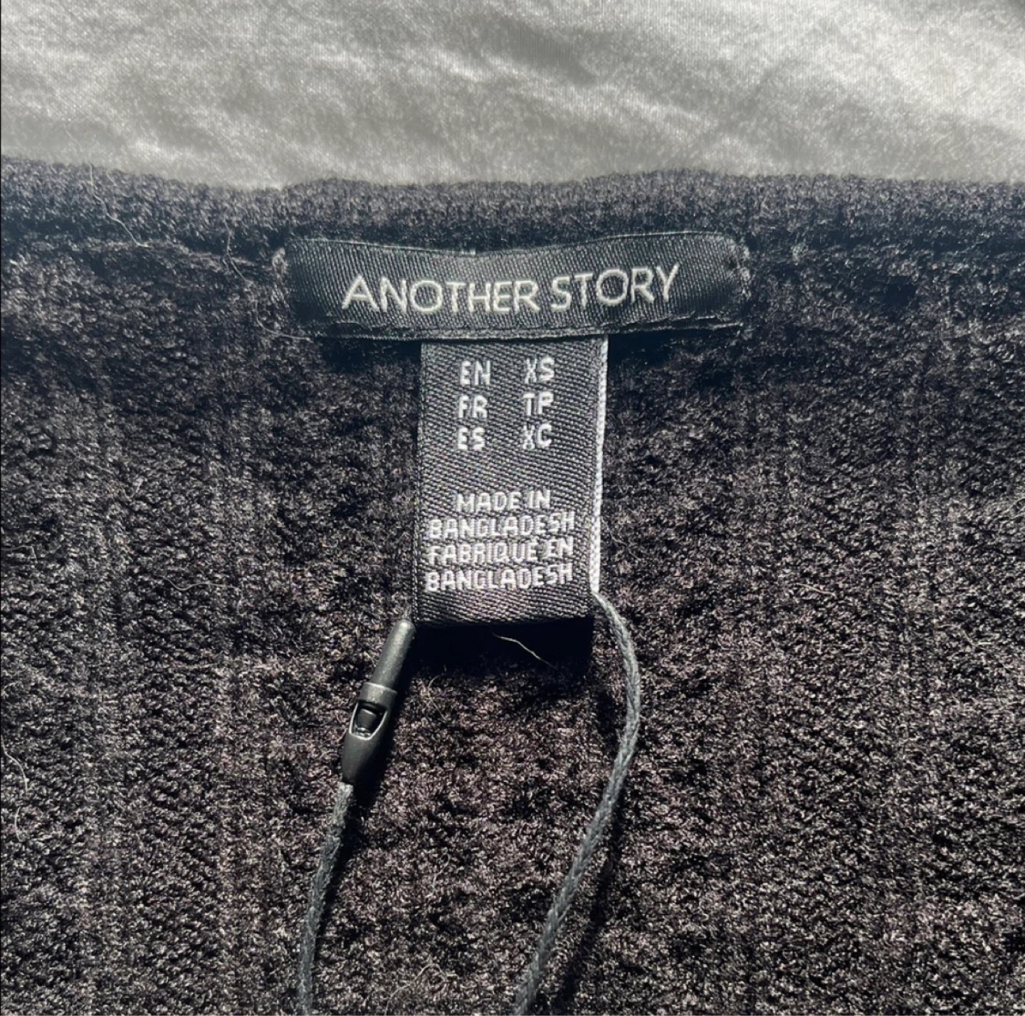 Cozy Luxe Another Story Black Cable Knit Cropped Sweater XS - photo 2