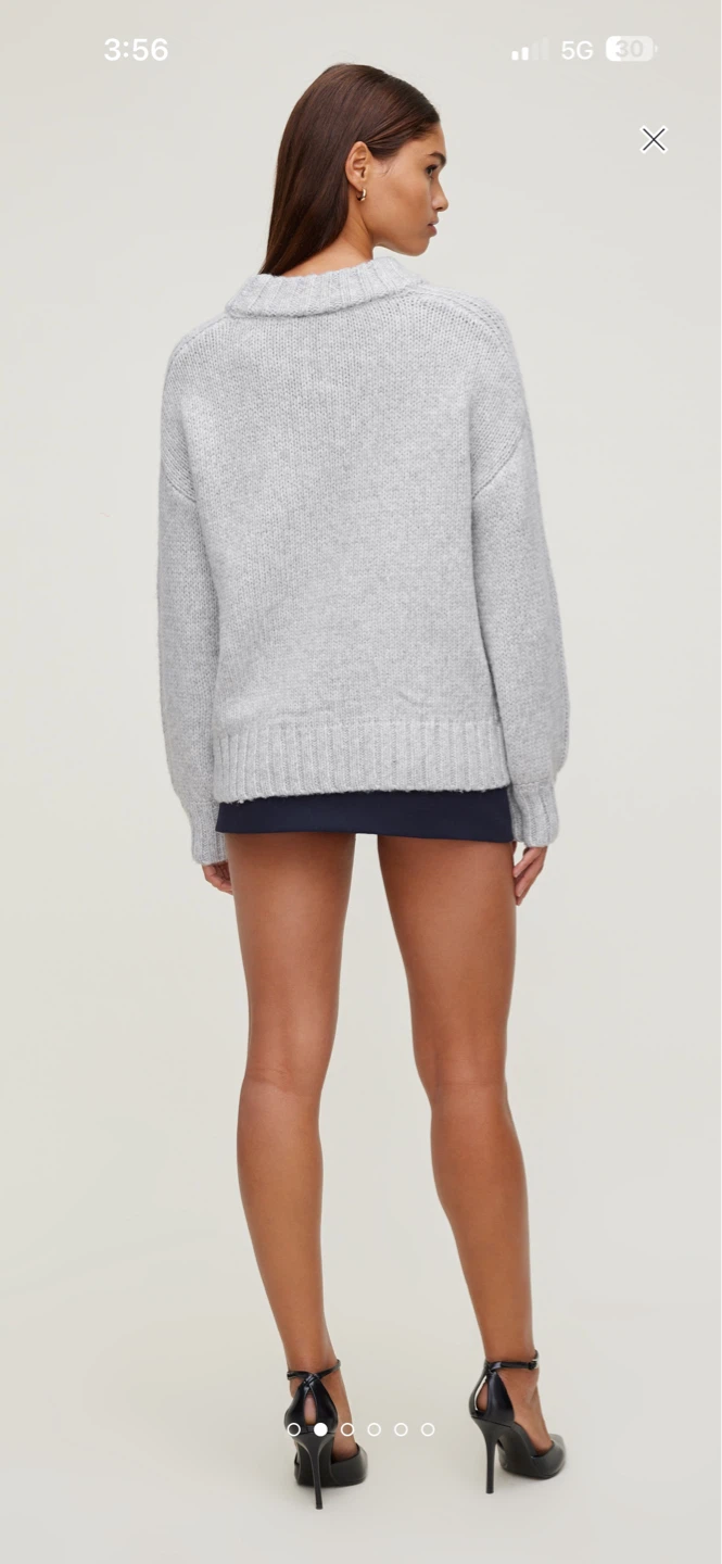 NWT Dynamite Grey Crewneck Knit Sweater - Small - photo 2