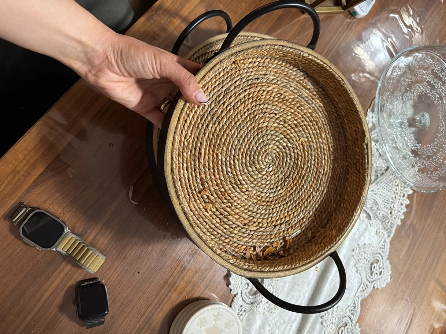 Woven Tray with Handles - photo 2
