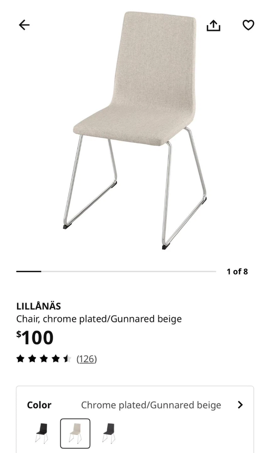 IKEA Torsby Dining Table - White/Chrome - photo 4