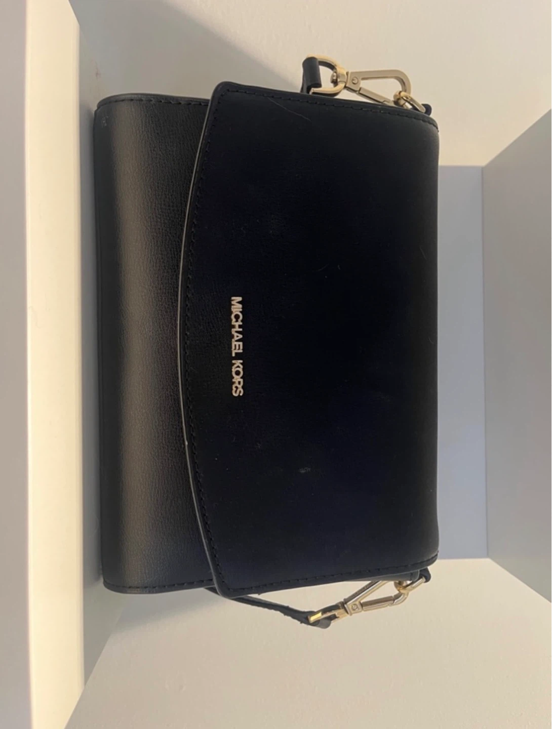 Michael Kors Black Leather Crossbody Purse