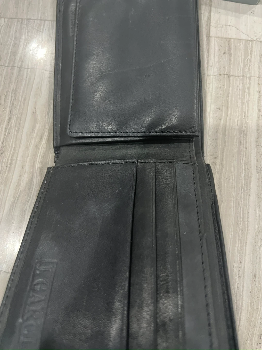 J. Garcia Leather Billfold Wallet with Silk Tie Design - photo 3
