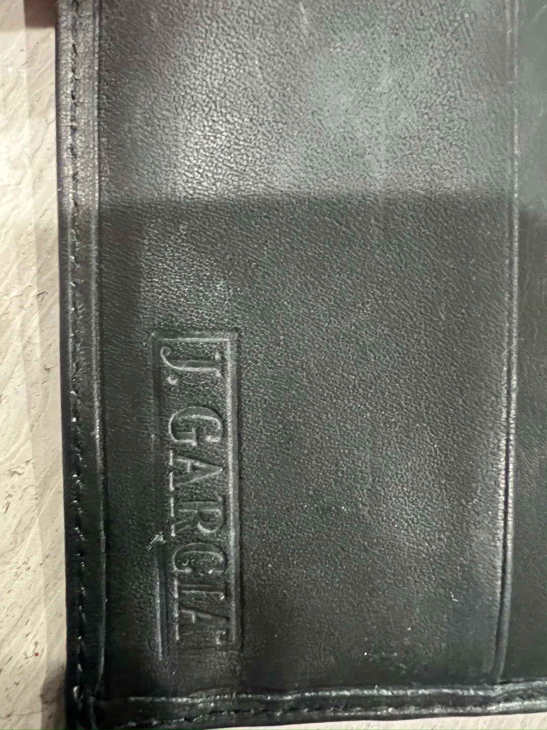 J. Garcia Leather Billfold Wallet with Silk Tie Design - photo 4