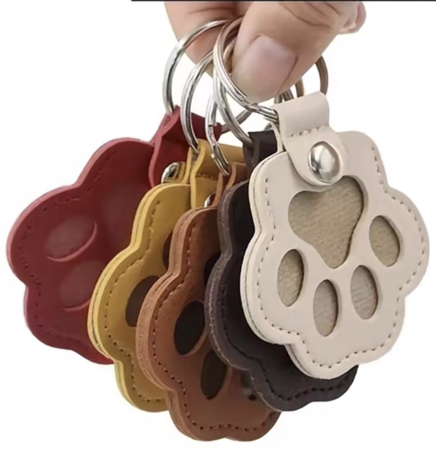 Paw Print Pet Fur Keychain
