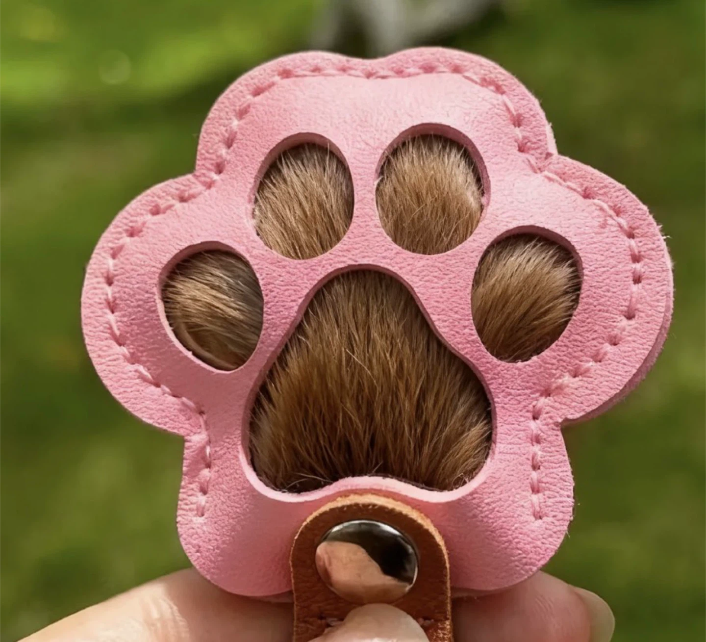 Paw Print Pet Fur Keychain - photo 2