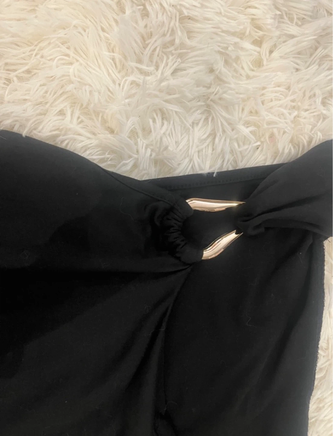 Black Skirt with Gold Ring Detail - photo 2