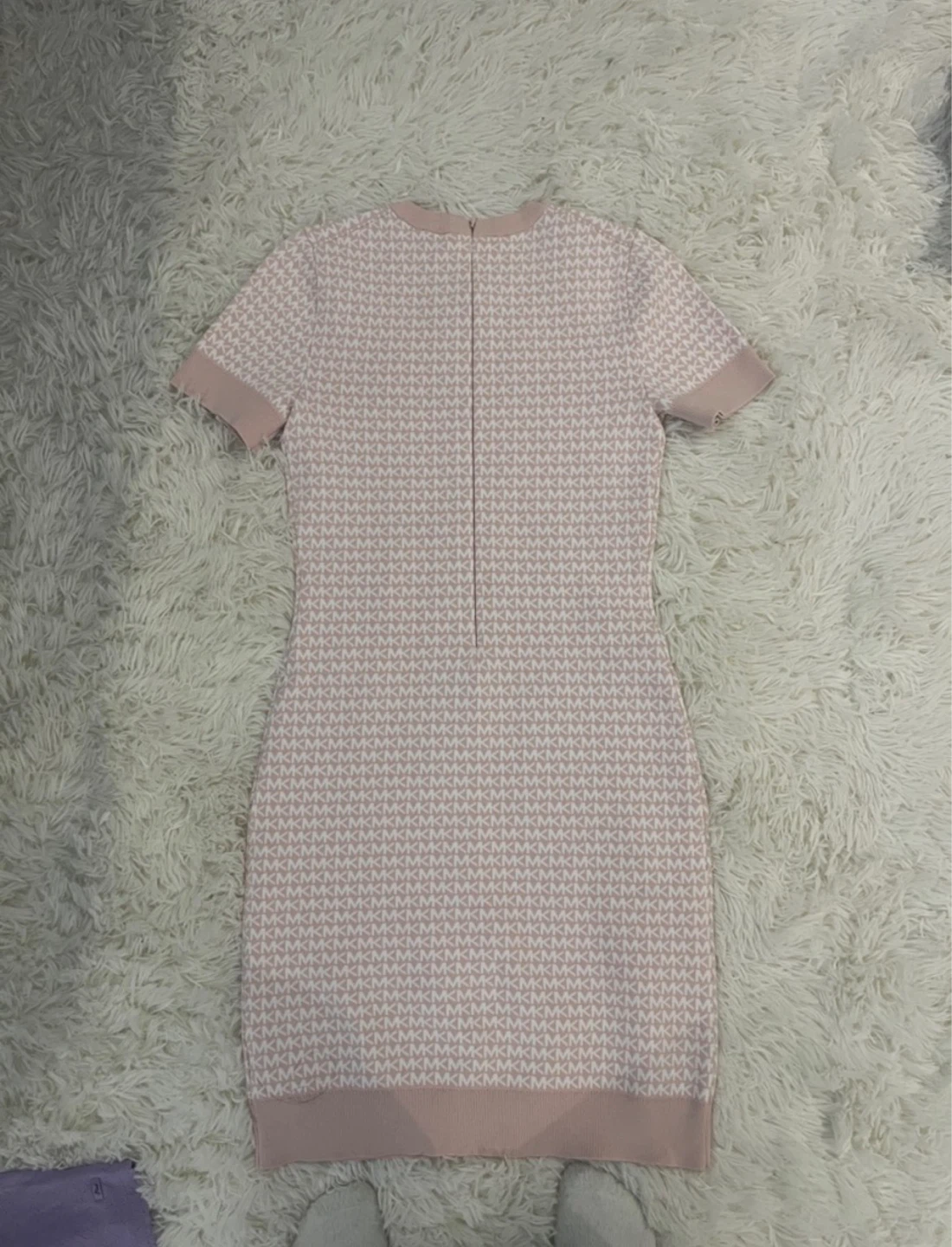 Michael Kors MK Logo Knit Dress - Pink/White - photo 2