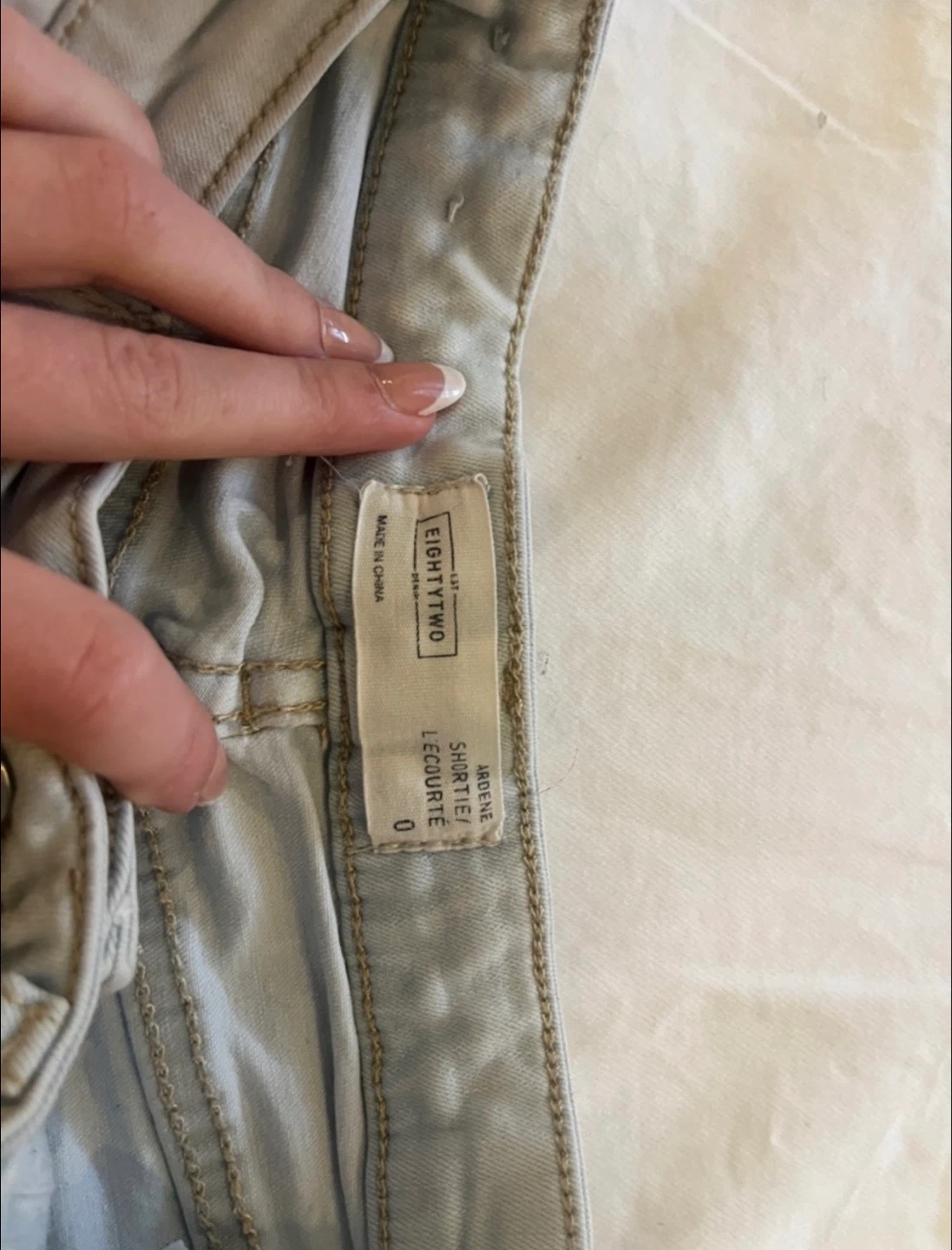 Light Wash Denim Shorts - photo 2
