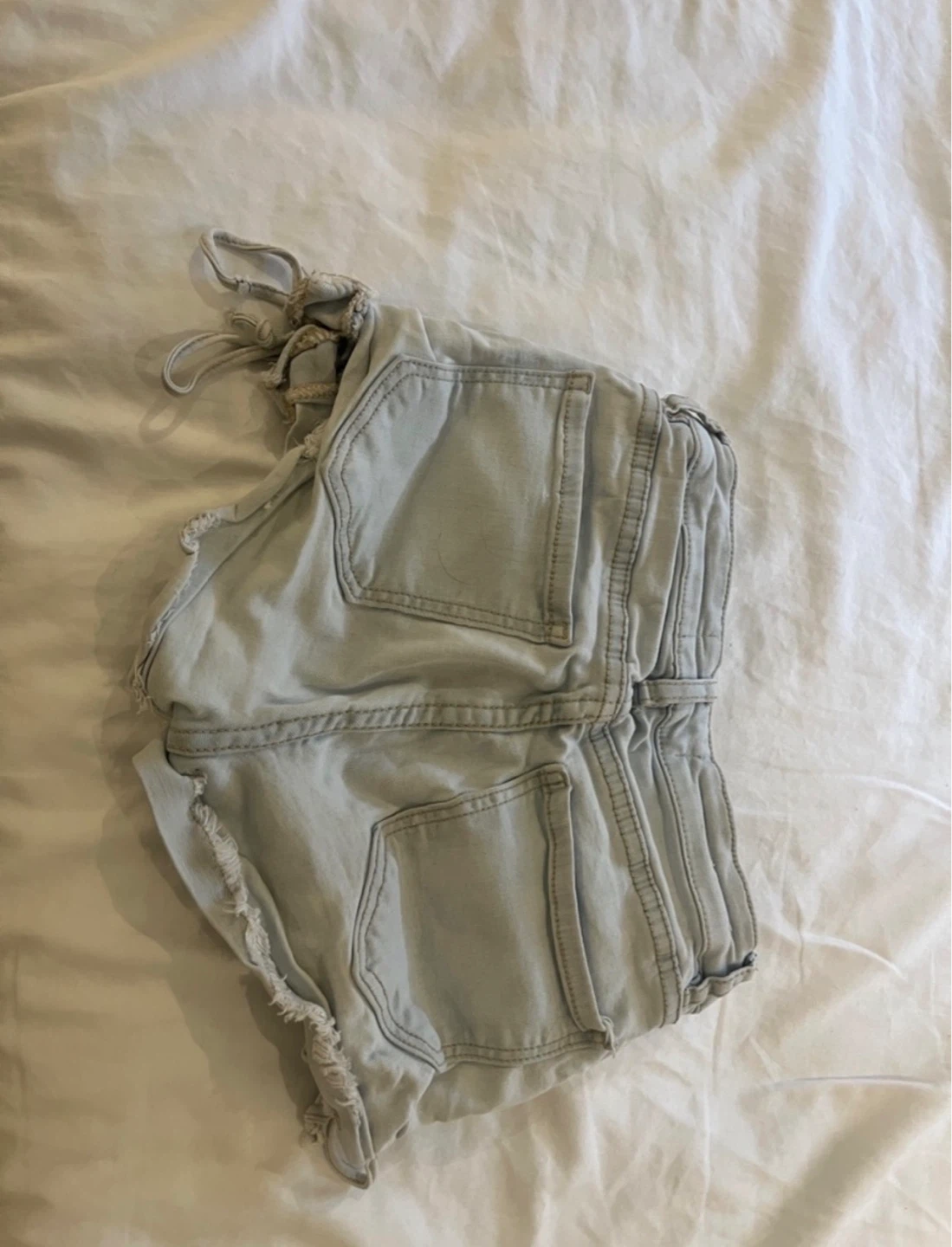 Light Wash Denim Shorts - photo 3