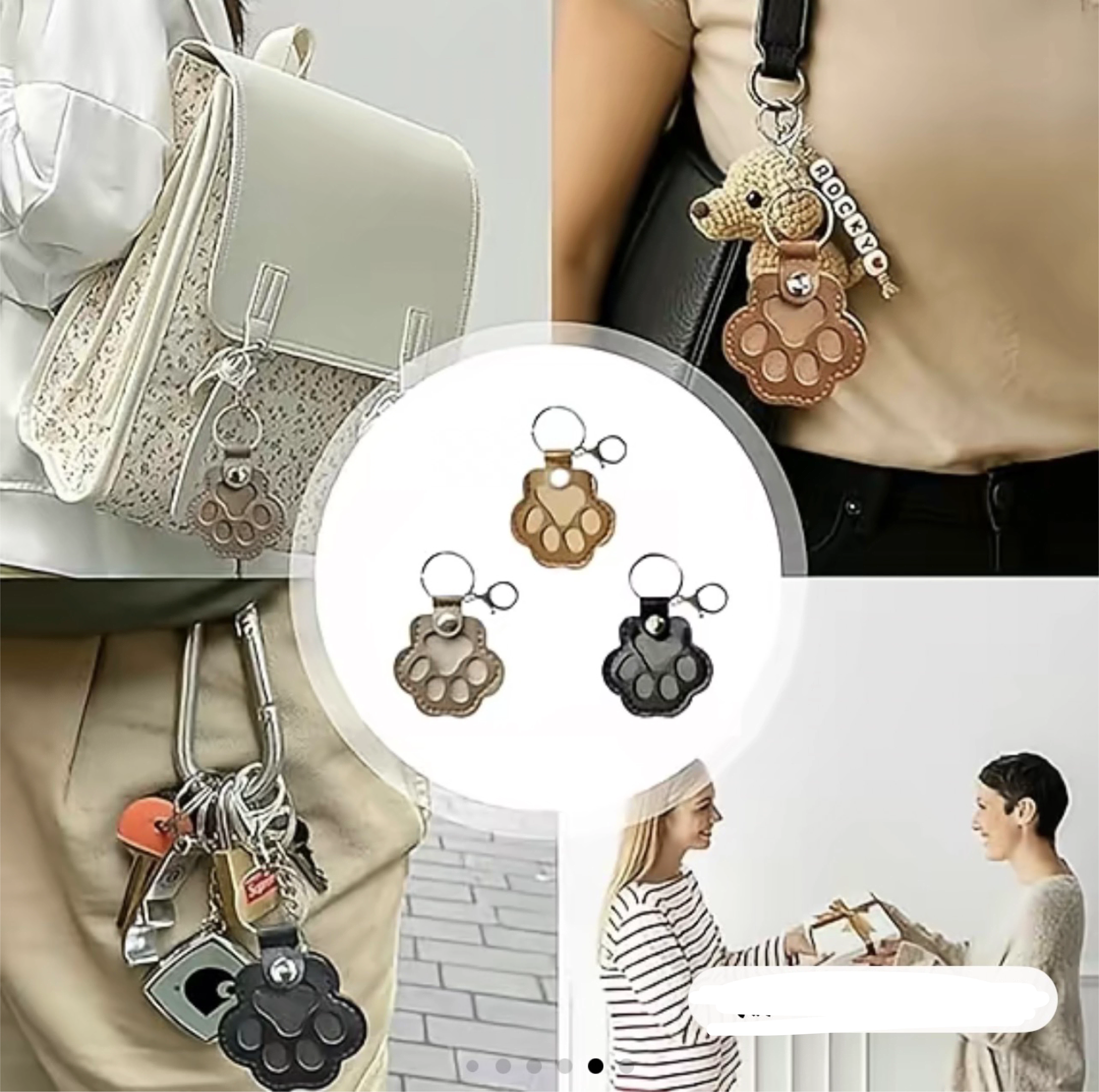 Paw Print Pet Fur Keychain - photo 4