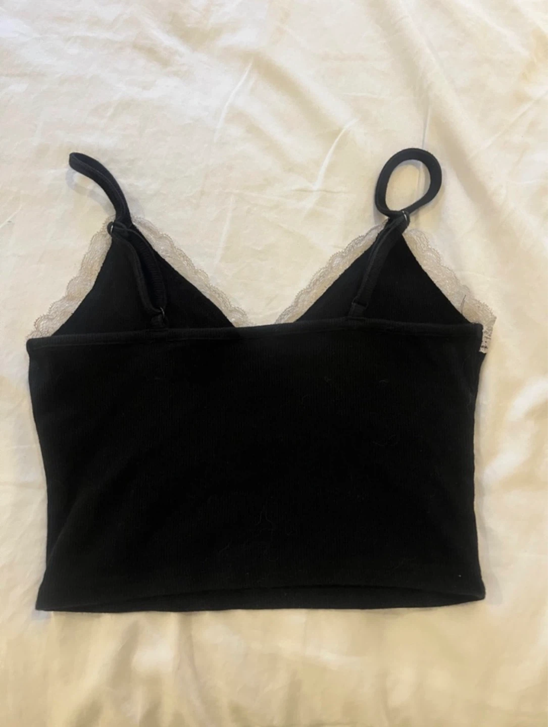 Black Lace Trim Cami Top - photo 2