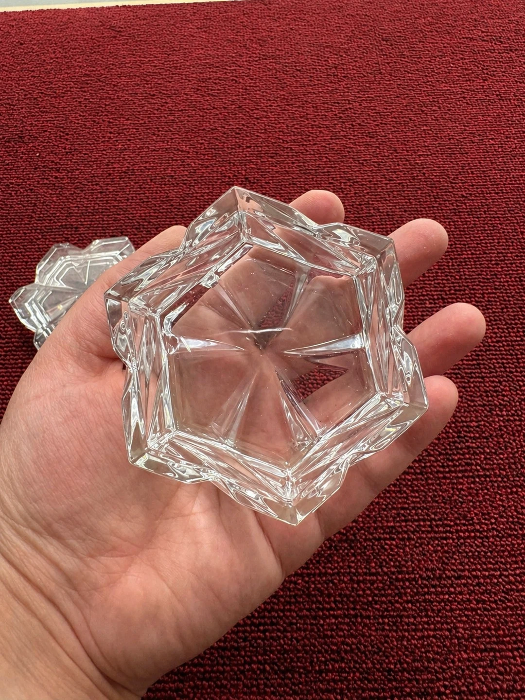 Clear Crystal Trinket Dish With Lid - photo 3