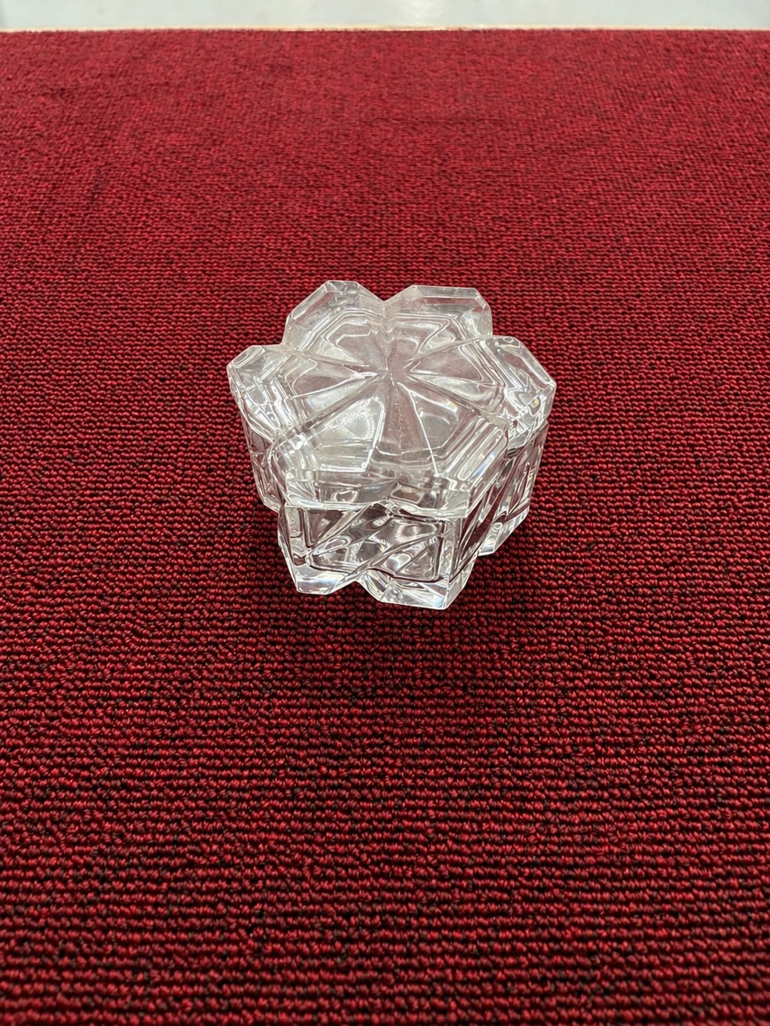 Clear Crystal Trinket Dish With Lid - photo 2
