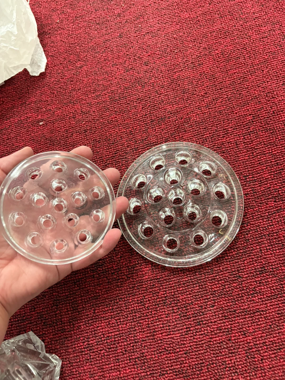 Clear Glass Flower Frog Holders - photo 2