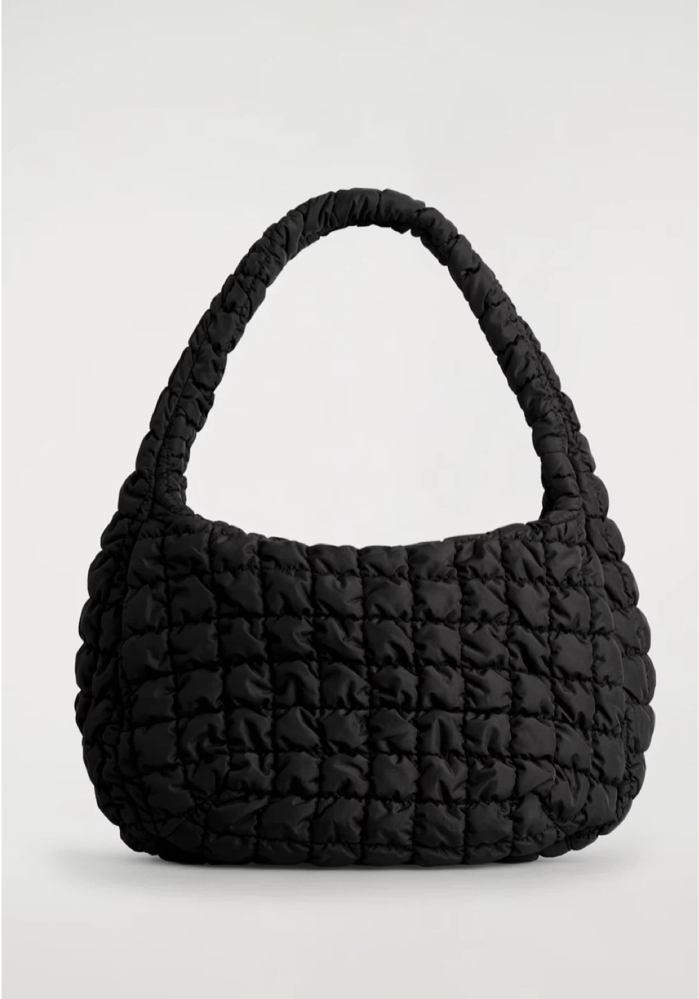 COS Black Quilted Oversized Shoulder Bag