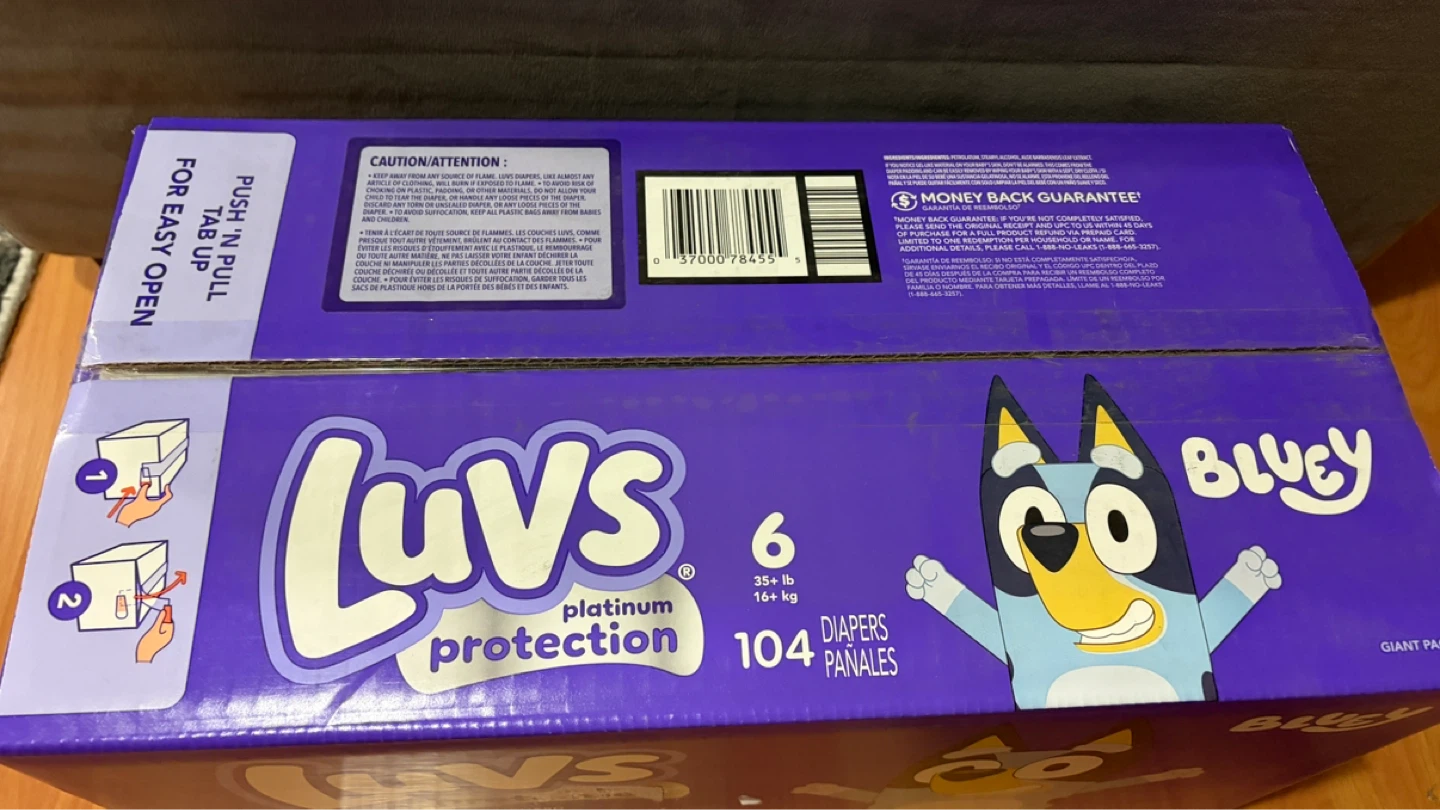 Luvs Bluey Size 6 Diapers - 104 Count - photo 2