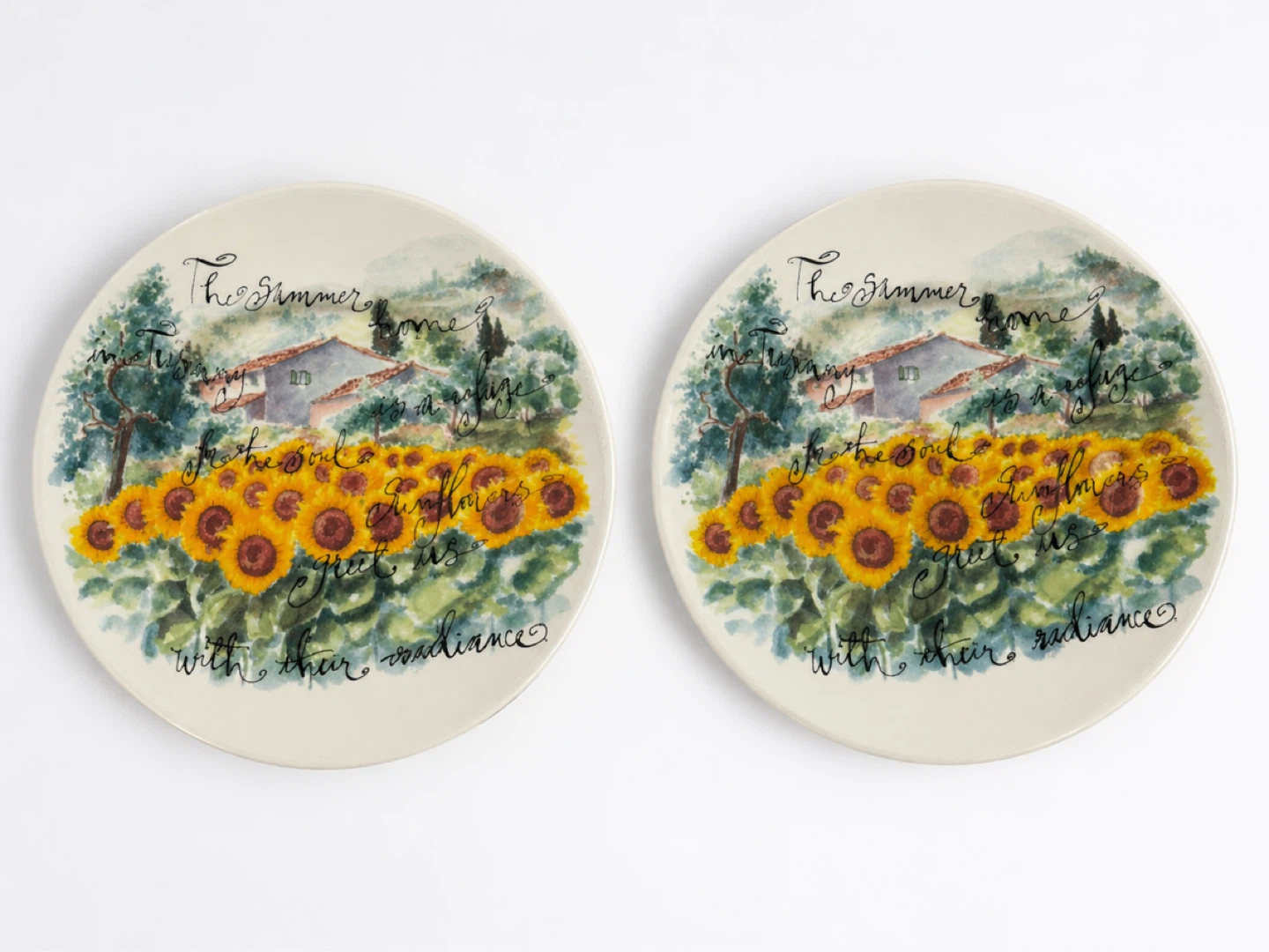 Rosanna Made in Italy Sunflower Plates