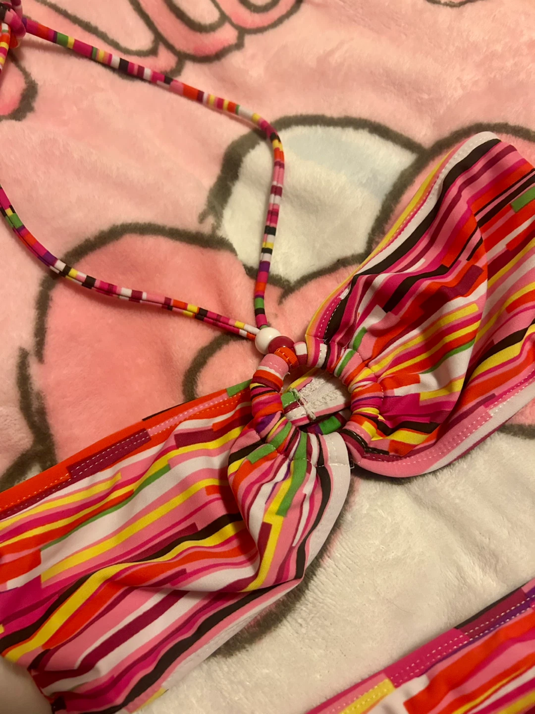 Red Multicolour Abstract Bikini Set - Size Medium - photo 2