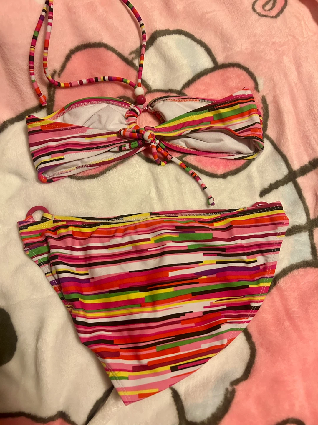 Red Multicolour Abstract Bikini Set - Size Medium - photo 4