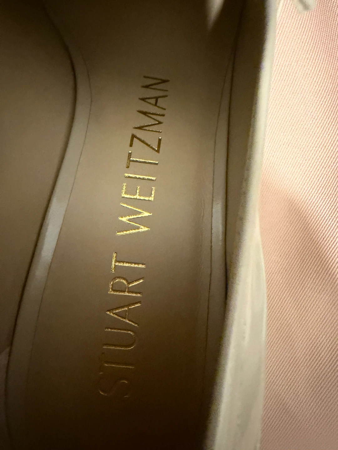 Stuart Weitzman Beige Leather Loafer Heels - photo 5