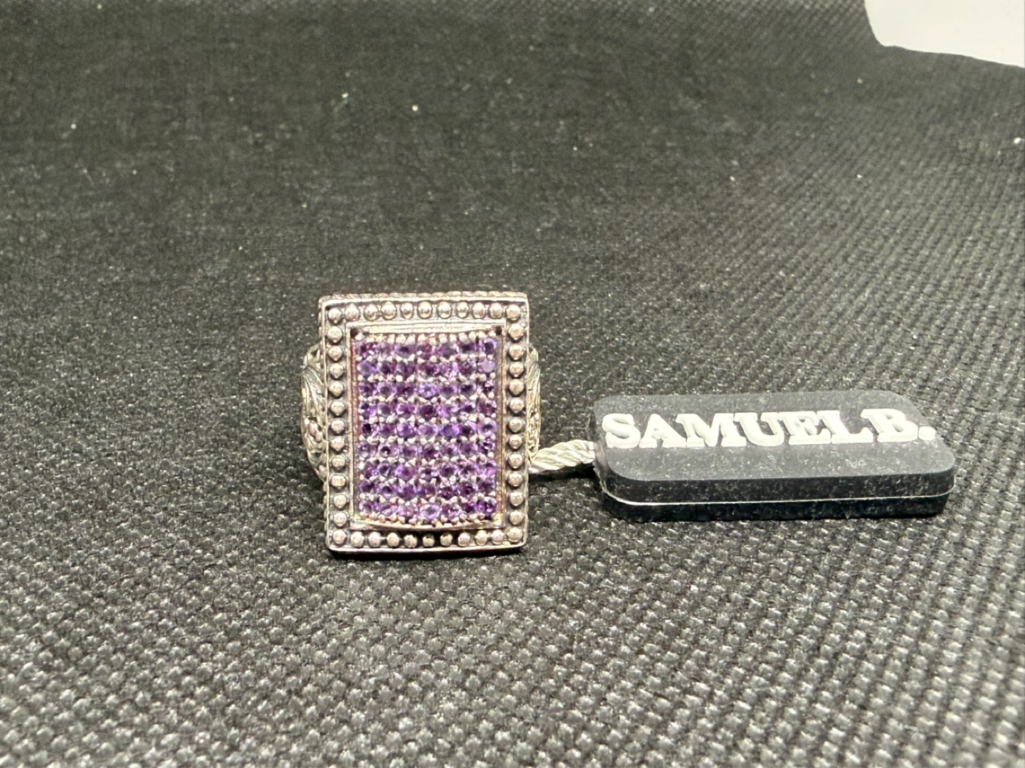 Samuel B. Sterling Silver Amethyst Ring size 6