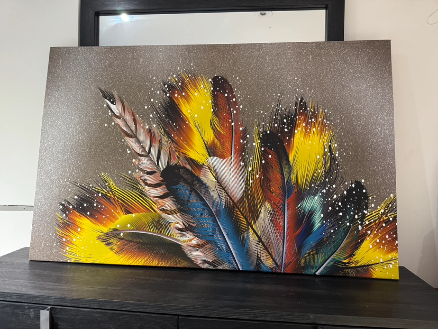 Feather Canvas Wall Art  each 90$