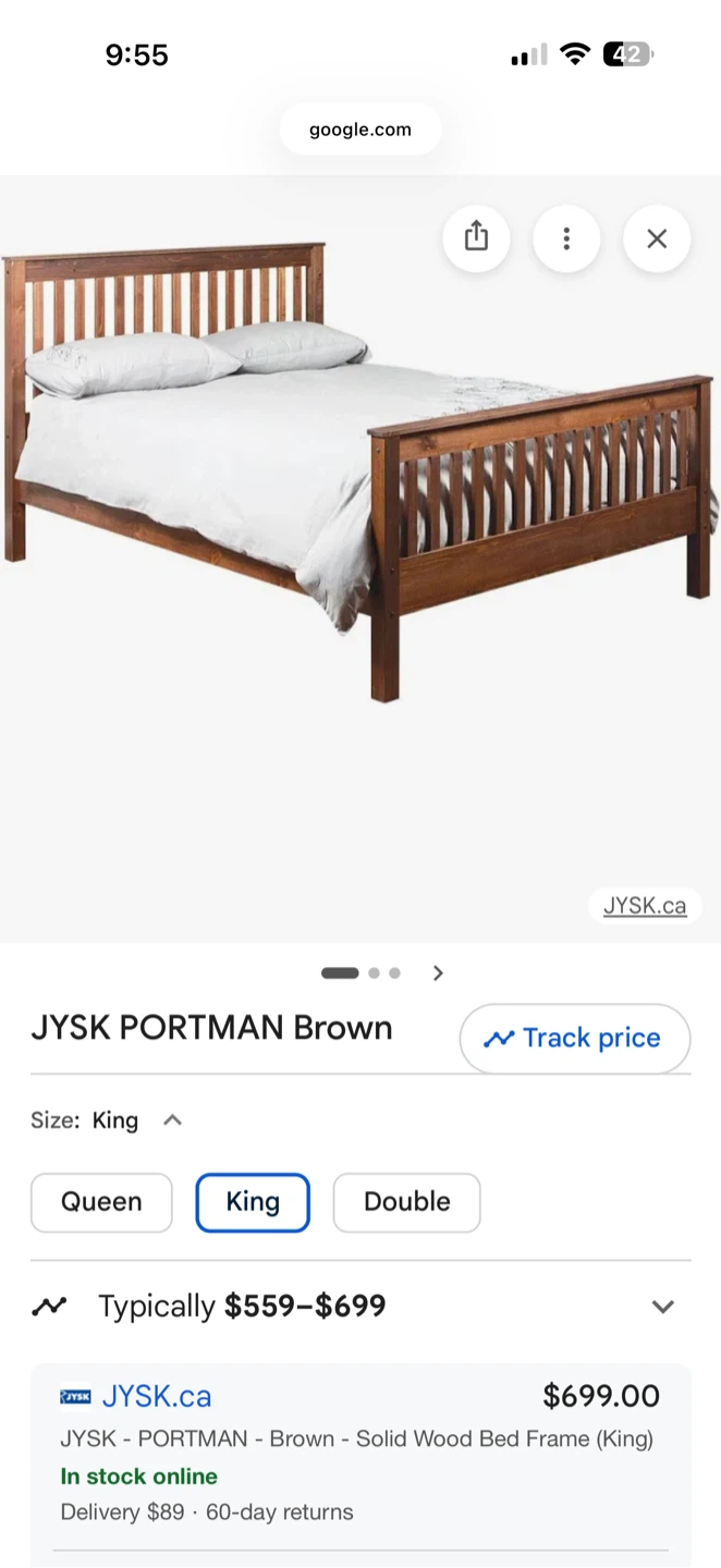 PORTMAN Solid Wood Bed (Jysk) - photo 4