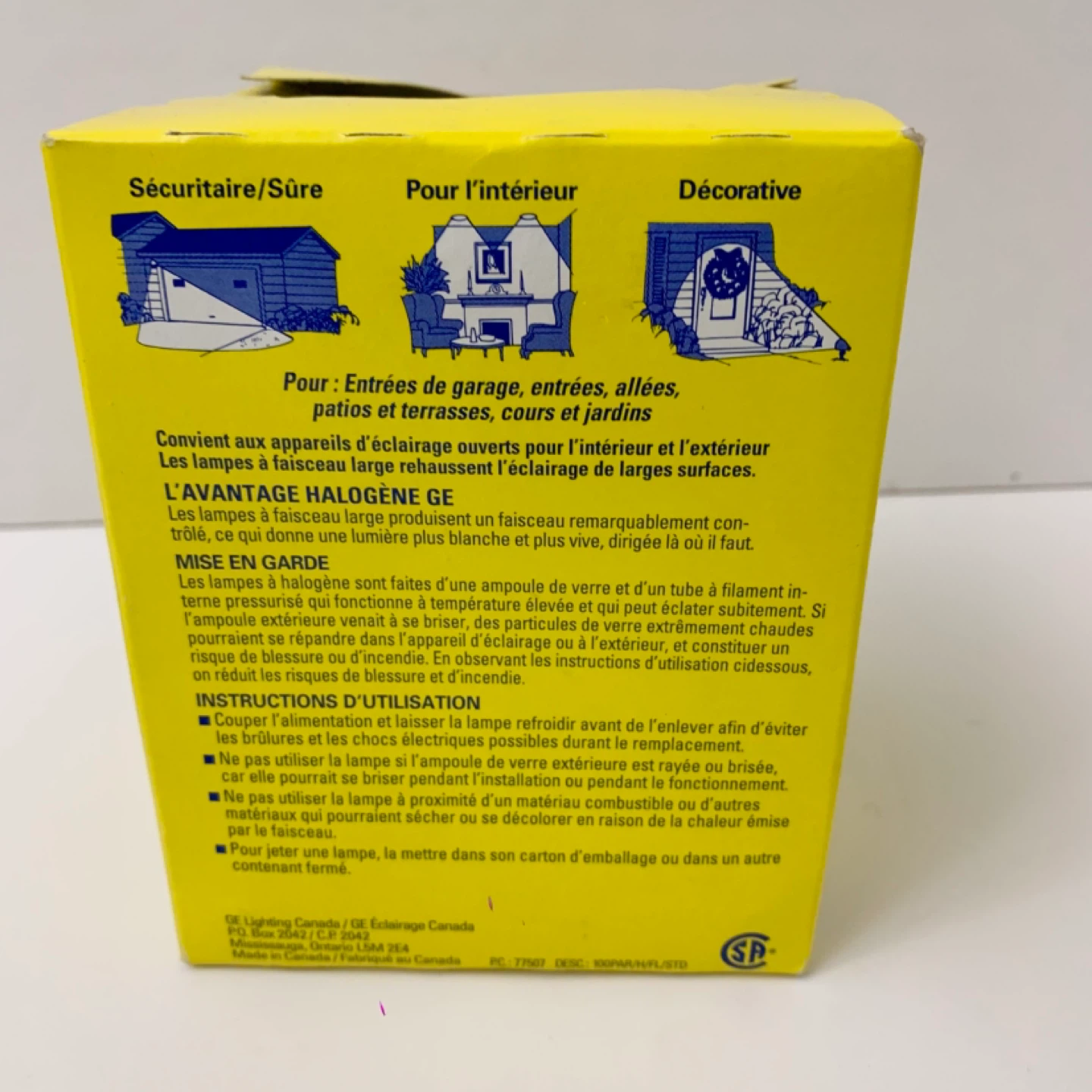 Halogen Flood Light 100W GE Bulb Outdoor Indoor Bright Lights - photo 4