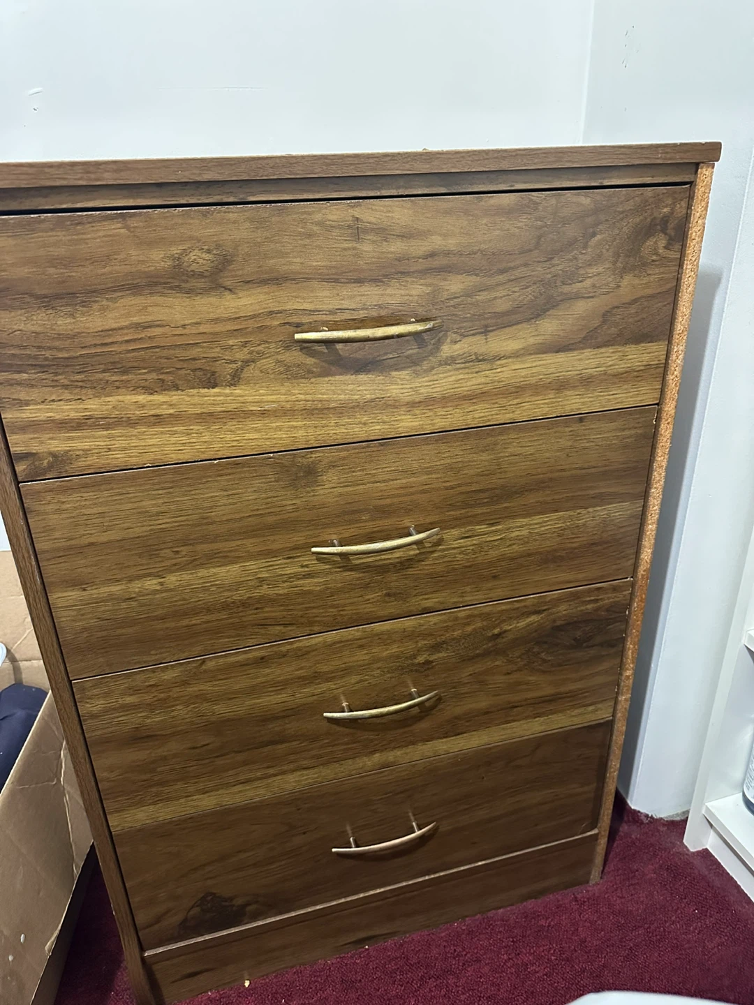 Wooden Dresser with 4 Drawers