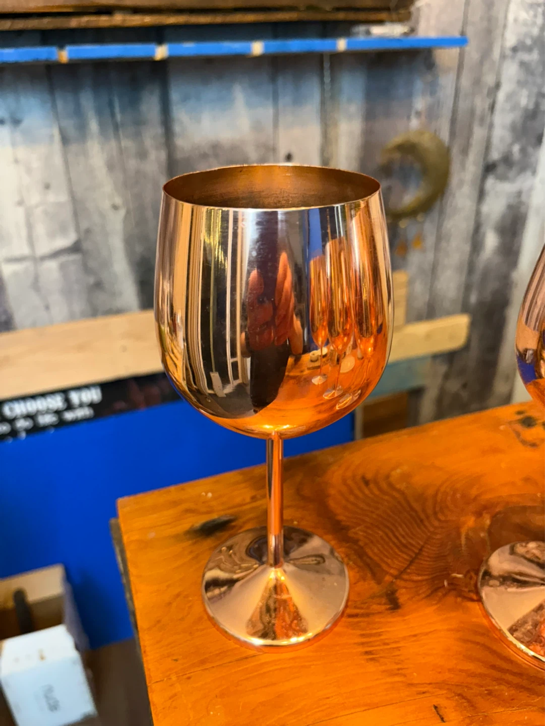 Set of 4 Copper Wine Glasses