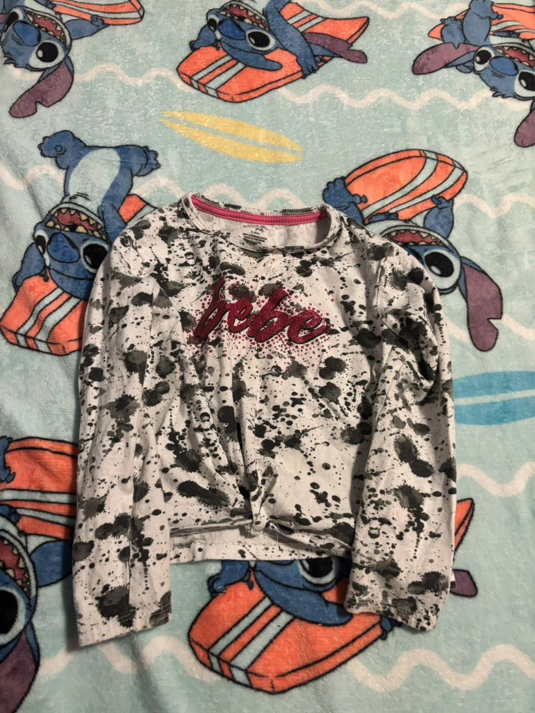 Bebe Girls Long Sleeve Top L (6X)
