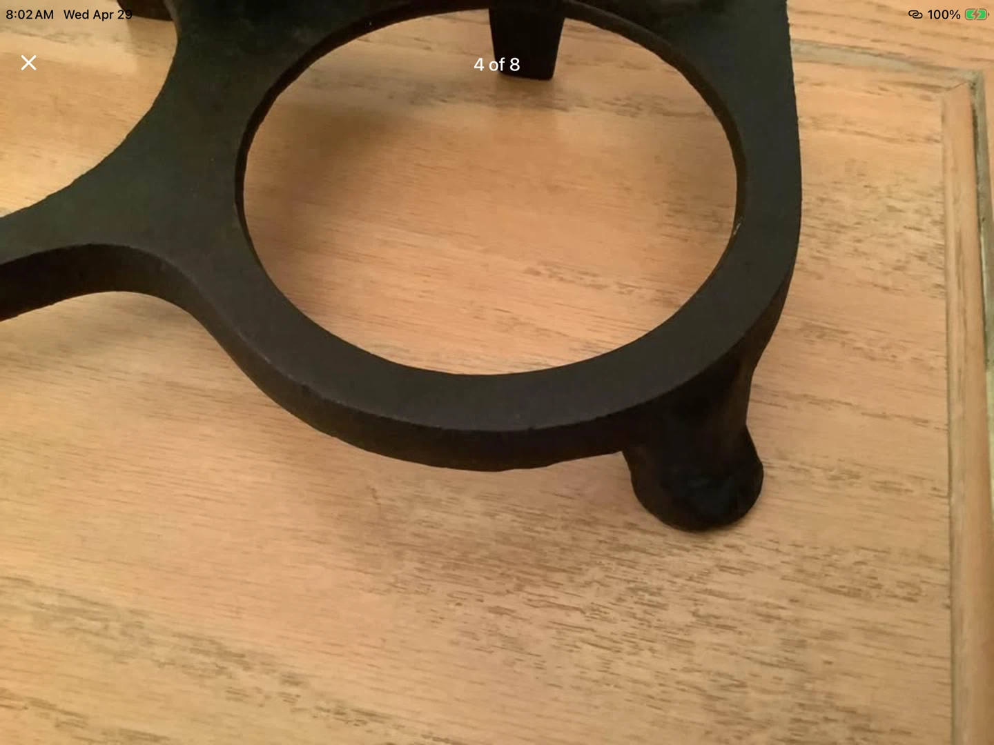 Vtg Cast Iron Raised Cat Food/Water Stand 🐞 - photo 4